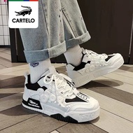 Men's Sneakers Cartier crocodile ulzzang รองเท้าผ้าใบผู้ชายเกาหลี รองเท้าผ้าใบผู้ชาย 44 ขาวดำ