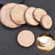 1pc Natural Round Wooden Slice Cup Mat Coaster Tea Coffee Mug Drinks Holder for DIY Tableware Decor