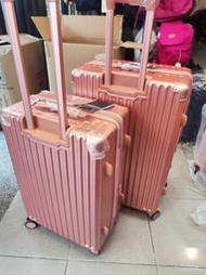 全新行李箱，髮絲紋玫瑰金，28吋，可以加大，密碼鎖，飛機輪，板橋江子翠捷運站五號出口自取，28吋1280元，24吋108