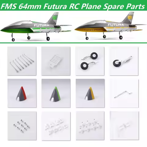 FMS 64mm Futura EDF Jet RC Plane Nose Cone Landing Gear Pushrods Servo Horn
