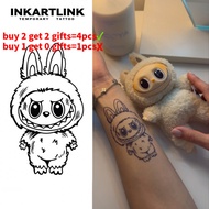 labubu tattoo waterproof ，lasts 7-15 days，temporary tattoo sticker，magic tattoo，fake tattoos ，long l