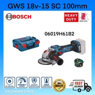 BOSCH GWS 18V-15 SC PROFESSIONAL CORDLESS ANGLE GRINDER BITURBO 06019H61B2 (100MM)