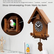 LRF Cuckoo รายชั่วโมงนาฬิกาผนังนาฬิกาเงียบลูกตุ้มนาฬิกาห้องนั่งเล่นเด็กสร้างสรรค์นาฬิกาการ์ตูน Nordic Bird น่ารักนาฬิกาลายนกกาเหว่าของขวัญครอบครัว (H53cm * W30.5cm)