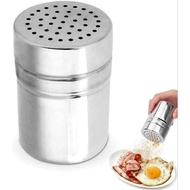 Spice container - stainless steel salt pepper shaker - 5x8.5 stainless steel spice container