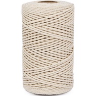 Leecogo Cotton Butchers Twine, 2mm Thick, 24-Ply, 328 Feet, Natural Unbleached for Cooking, Gardenin