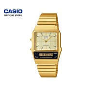 Casio Vintage AQ-800EG-9A Gold Stainless Steel Band Women Watch