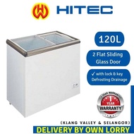 HITEC Glass Top Freezer (120L) HFZ-C189GT Flat Sliding Chest Freezer