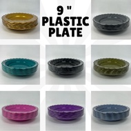 MUTIARA 9" Plate Plastic Plate Dinner Plates Thick and Reusable Pinggan Plastik Pinggan Kenduri [6 P