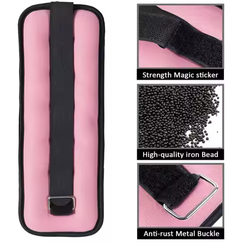 1Pair Adjustable Ankle Weights (0.5kg/1kg) - Neoprene Leg & Arm Straps for Fitness, Aerobics, Physic