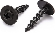 Hardware #8 x 3/4" Coarse Deep Thread Truss Head Screw, Wide Pitch Carbon Steel Black Zinc Plated Se
