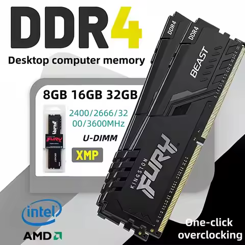 Kingston BEAST Fury DDR4 RAM XMP 3600 3200 2666 2400 2133MHz 8GB 16GB 32 Gaming Desktop Memory PC4-2