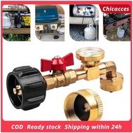 ChicAcces Propane Gas Transfer Valve Propane Tank Refill Gauge 1lb to 20lb Propane Tank Refill Adapt
