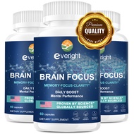 Brain Supplement Natural Nootropic | Intelligence, Focus, Memory, Stress Relief - for Student Adult
