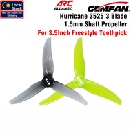 Gemfan Hurricane 3525 3 Blade Propeller 1.5mm Shaft Propeller For 3.5Inch Freestyle Toothpick (2 Pai