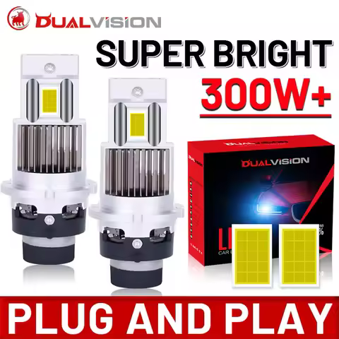 Dualvsion D1S D2S D3S D4S Led Headlight Xenon Bulb Canbus No Error 300W D8S D1R D2R D3R Car Lamp Aut