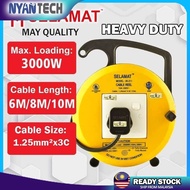 SELAMAT Heavy Duty Extension Roller Cable Reel Plug Wire Heavy Duty Extension Bulat Extantion Cord