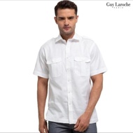 Kemeja Putih Pangkat Guy laroche Epaulette Royal Oxford white - S