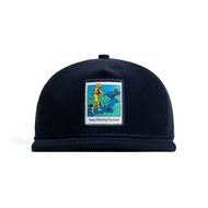 rope hat corduroy navy | moving