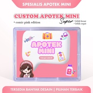 Custom Pharmacy Mini Super Box P3K Sticker Gift - Comic Pink