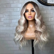 22 Inch Long Curly Blonde Wigs Soft Synthetic Wig Natural Wig Blonde Wig Long Wig Wavy Wig Cosplay W
