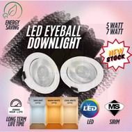(SIRIM) LED EYEBALL DOWNLIGHT 2.5 INCH 7 WATT 5 WATT