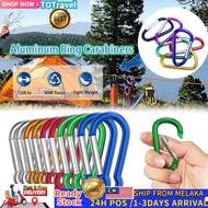 D-Type Lock Camping Hook Carabiner Outdoor Backpack Aluminum Alloy Lock Buckle Bottle Hanging Keycha