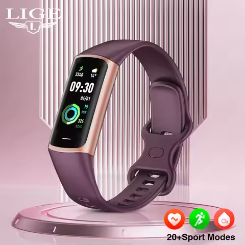LIGE Sport Smart Bracelet Fitness Tracker For Man Women Band Waterproof Connected Phone Tracker Men 