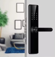 Factory Supplier RFID Electronic Password Smart Touch Handle Door Lock Keyless Tuya Wifi Digital Lock(black)