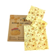 Beeswax Food Wrap Sustainable Plastic Free Food Storage Organic Beeswax Wrap Cling Wrap Replacement