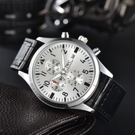 Iwc IWC Quartz Movement Simple Fashion Elegant Business Stainless Steel Case Stainless Steel and Leather Strap Men's Watch 2