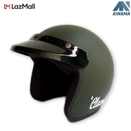 Helm Motor Helem Bogo Retro Classic Half Face SNI Pet Pendek Pria Wanita Dewasa Remaja AINAMA
