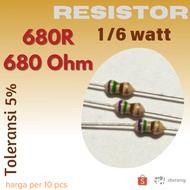 R Resistor 680R R680Ohm 1/6w 680 ohm 680ohm 1/6 watt 5%