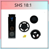 SHS Red/Black Box Lightweight CNC 42CrMo Steel Hollow Shifted Gear Set Motorcycle Parts