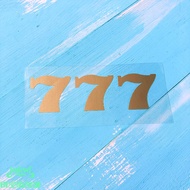 TLP Hollow Car Sticker 777 Lucky Symbol Number Waterproof Car Motorcycle Sticker