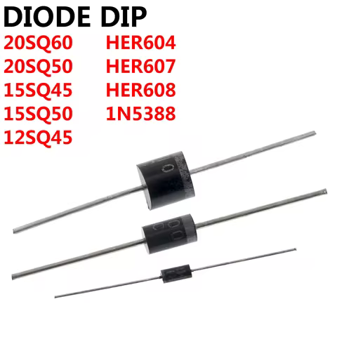 50PCS DIODE 20SQ60 HER604 HER607 HER608 15SQ050 15SQ045 1N5388 30SQ045 20SQ050 12SQ045