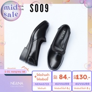 รองเท้าเเฟชั่นผู้หญิงเเบบคัชชูทำงาน Slip on ส้นเตี้ย No. S009 NE&amp;NA Collection Shoes ดำ 41EU