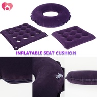 Haemorrhoids Seat Cushion Inflatable Cushion with Pump Portable Seat Pad Flocking Fabric Seat Mat fo
