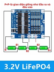 Mạch Bảo Vệ Sạc Pin Lithium BMS 4S 3.2V 3.7V 30A LiFePO4 12.8V 14.4V Tương Thích Với Pin 18650 32650