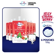 Mogu Mogu Jelly (Strawberry Flavor) with Nata de Coco 150 g. 6 Pouches Nata de Coco Jelly Coconut Je
