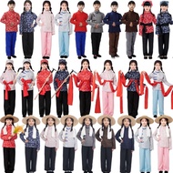 Children Farmers Village Girl Clothes Straw Hat Abao Villagers People Labor Games Nostalgic Performa