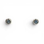 成色極佳★TIFFANY&Co. Tiffany Elsa Peretti 顏色 by the Yard 耳環 AG925Aquamarine藍寶石色 銀色 藍色 總重 1.0克 女士