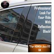 ✺SG SELLER Honda Jazz/Fit GK3 GK5 Car Window Pillar Door Sticker GLOSSY BLACK Protector Decal Accessorie