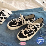 Harajuku Cow Student canvas sneakers