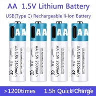 Fast Charging 1.5 V Rechargeable Battery AA1.5V 2600 MAH Lithium Battery Replacement LED Hand
