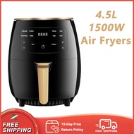4.5L 1500W Electric Hot Air Fryers Oven &amp; Oil free Cooker 220V Smart LCD Deep Touch Airfryer for