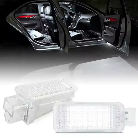 2Pcs For Porsche 987 Boxster Cayman 997 Carrera 955 957 Cayenne GT3 9PA White LED Courtesy Door Foot