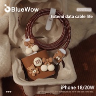 BlueWow Cute Cherry And Girl Stereo Pattern Charger Protector