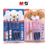 Combo of 2 Fountain Pens + 6 ink cartridges (smooth nibs 0.5 and 0.38mm) M&G-HAFP0438 / Beautiful ha