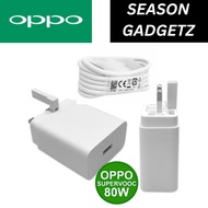 OPPO VOOC & SUPERVOOC 2.0 33W/65W/80W Flash Charger Adapter Vooc TYPE-C CHARGER SET&VOOC SUPERVOOC T
