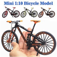 屯京 - 紅色 1:10 仿真合金速降山地自行車模型 前輪可轉動 模型玩具 單車 自行車模型